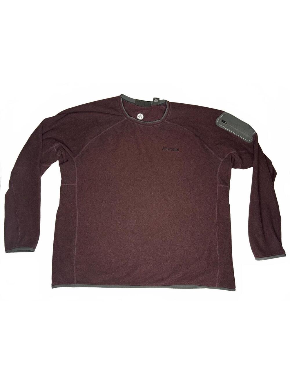 Marmot Men's Pullover Fleece Sweater Burgundy XXL
